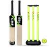 GRS Super Kids Zone Popular English Willow Cricket Bat with Wicket Set & 1 Tennis Ball for Kids (Size 3, Age 6-10 Years) view 1