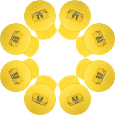 AliBall Glove Locks, Lace Locks for Baseball Glove 8 Pack, Never Need Thying Knots Again, Strong Elasticity, Made Plastic and Springs, Fits All Gloves, Baseball Glove Accessories (Yellow)