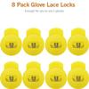 AliBall Glove Locks, Lace Locks for Baseball Glove 8 Pack, Never Need Thying Knots Again, Strong Elasticity, Made Plastic and Springs, Fits All Gloves, Baseball Glove Accessories (Yellow) view 4