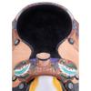 Daarkgreen Leather Western Barrel Racing Horse Saddle and Tack Set Headstall Breast Collar and Reins Size 12-18 Inches view 2