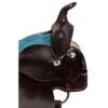 Daarkgreen Leather Western Barrel Racing Horse Saddle and Tack Set Headstall Breast Collar and Reins Size 12-18 Inches view 4