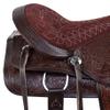 Daarkgreen Leather Western Barrel Racing Horse Saddle and Tack Set Headstall Breast Collar and Reins Size 12-18 Inches view 3
