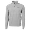 Cutter & Buck Men's Gray Seattle Seahawks Adapt Eco Knit Hybrid Recycled Quarter-Zip Raglan Jacket view 1