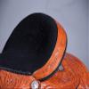 Daarkgreen Leather Western Barrel Racing Horse Saddle and Tack Set Headstall Breast Collar and Reins Size 12-18 Inches view 3