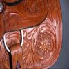 Daarkgreen Leather Western Barrel Racing Horse Saddle and Tack Set Headstall Breast Collar and Reins Size 12-18 Inches view 4