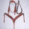 Daarkgreen Leather Western Barrel Racing Horse Saddle and Tack Set Headstall Breast Collar and Reins Size 12-18 Inches view 2