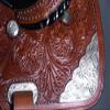 Daarkgreen Leather Western Barrel Racing Horse Saddle and Tack Set Headstall Breast Collar and Reins Size 12-18 Inches view 3