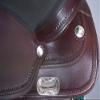 Daarkgreen Leather Western Barrel Racing Horse Saddle and Tack Set Headstall Breast Collar and Reins Size 12-18 Inches view 3