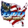 God Bless America Eagle United States Decal (36" x 24") view 1