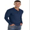 Askdeer Men's Polo Shirts Long Sleeve Slim Fit Casual Shirts Classic Stretch Polo T Shirt Golf Shirts Blue view 4