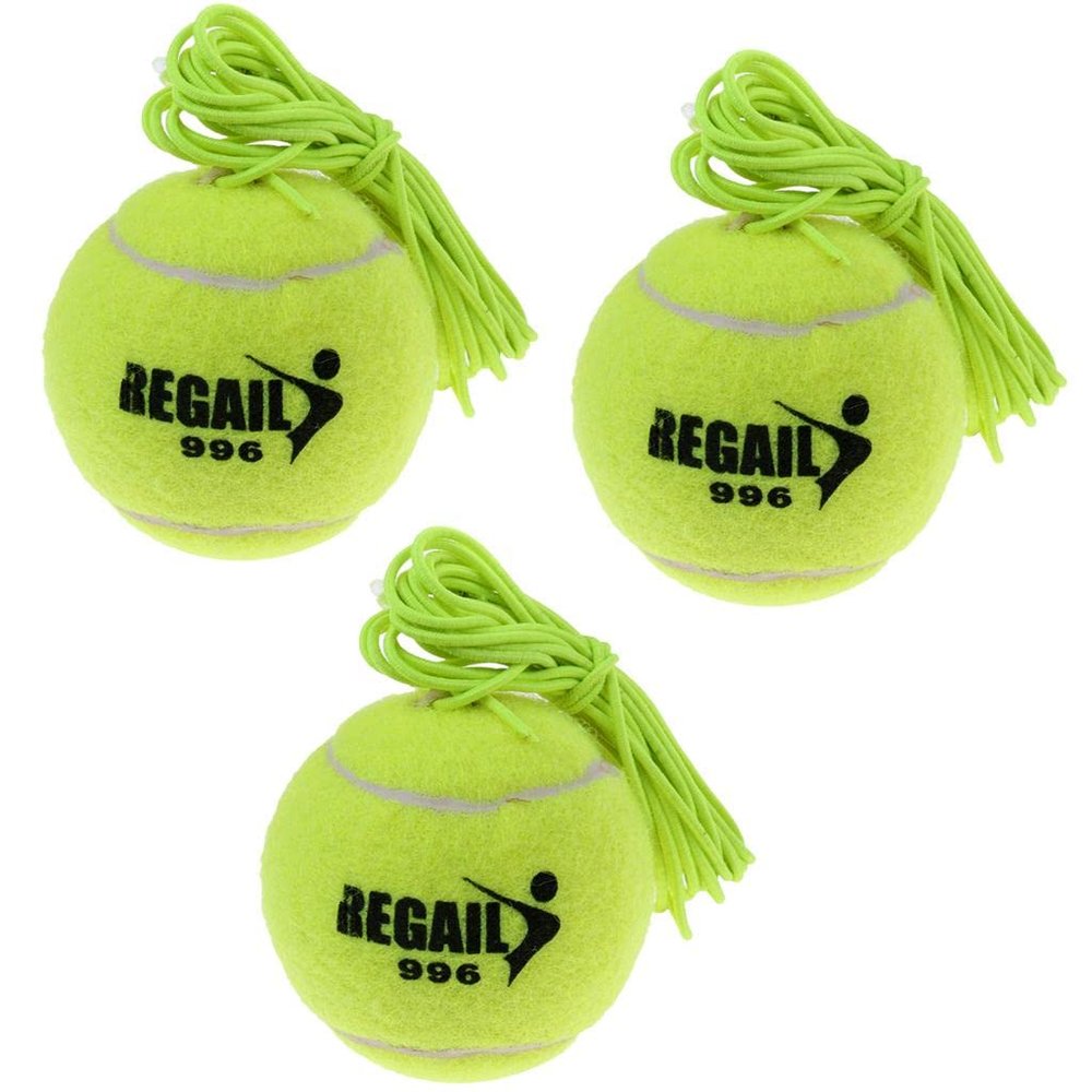2/3/4 PCS Tennis Ball and String Replacement for Tennis Trainer, Great for Indoor and Outdoor Tennis Practice (3Pcs)