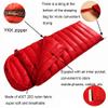 JOTOUCH Filling 800g White Goose Down Winter Sleeping Bag Envelope Sleeping Bag with Removable Cap(Blue) view 2