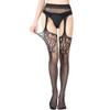 EVERSWE High Waist Fishnet Tights, Thigh High Suspender Stockings (6050, LXL) view 2