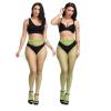 EVERSWE High Waist Fishnet Tights, Thigh High Suspender Stockings (NG-LM, SM) view 2