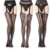 EVERSWE High Waist Fishnet Tights, Thigh High Suspender Stockings (Su3P, LXL) view 1