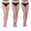 EVERSWE High Waist Fishnet Tights, Thigh High Suspender Stockings (LMS3P, LXL) view 1