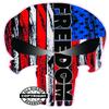 Freedom American Flag Skull Head Decal (24" 17") view 1