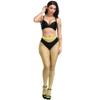 EVERSWE High Waist Fishnet Tights, Thigh High Suspender Stockings (YEL-LM, SM) view 4