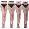 EVERSWE High Waist Fishnet Tights, Thigh High Suspender Stockings (AST4P, SM) view 1