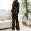 BAIKUTOUAN Japanese Ramen Noodles Women's Button Down Pajamas Set Long Sleeve Sleepwear Nightwear view 3