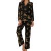 BAIKUTOUAN Japanese Ramen Noodles Women's Button Down Pajamas Set Long Sleeve Sleepwear Nightwear view 1
