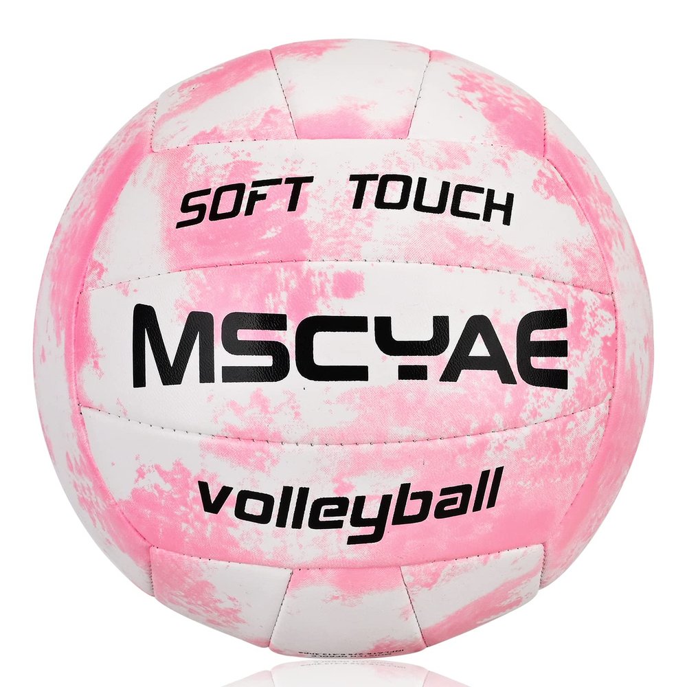 MSCYAE Faux Leather Volleyball, Official Size 5, 9.8oz, Ideal for Kids, Youth, Adults, Indoor, Outdoor, Beach, Great Gift