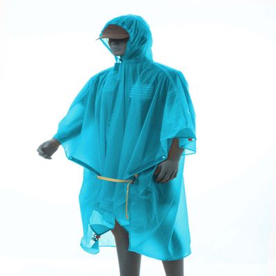 3FULGEAR Lightweight Hiking Poncho, Waterproof Backpack Poncho Raincoat for Outdoor Trekking, Camping, Hiking (Blue)