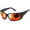 WIESMANN Polarized Sports Sunglasses for Men Women Classic Cycling Driving Fishing Sunglasses Men Square Sun glasses 100% UV Protection 18073(Black Red) view 1