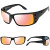 WIESMANN Polarized Sports Sunglasses for Men Women Classic Cycling Driving Fishing Sunglasses Men Square Sun glasses 100% UV Protection 18073(Black Red) view 2