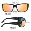 WIESMANN Polarized Sports Sunglasses for Men Women Classic Cycling Driving Fishing Sunglasses Men Square Sun glasses 100% UV Protection 18073(Black Red) view 4