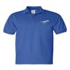 ALLNTRENDS Dinosaur Skeleton Men's Polo T Shirt Embroidered Dino Skull Shirt (3XL, Royal Blue)