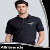 ALLNTRENDS Dinosaur Skeleton Men's Polo T Shirt Embroidered Dino Skull Shirt (M, Red) view 3