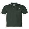 ALLNTRENDS Dinosaur Skeleton Men's Polo T Shirt Embroidered Dino Skull Shirt (XL, Forest Green) view 1