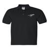 ALLNTRENDS Dinosaur Skeleton Men's Polo T Shirt Embroidered Dino Skull Shirt (M, Black) view 1