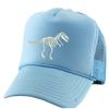 ALLNTRENDS Dinosaour Skeleton Embroidered Trucker Hat Embroidery Dino Cap Adjustable Skull Caps (Sky Blue) view 1
