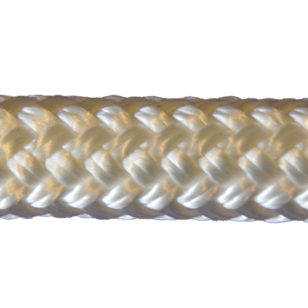 CBKnot Premium 5/8" Double Braid Polyester 11,150 lb Tensile Strength Applications Include: Marine, General Utility, Rigging, Boating, Equine and More. (White, 5/8" x 50')