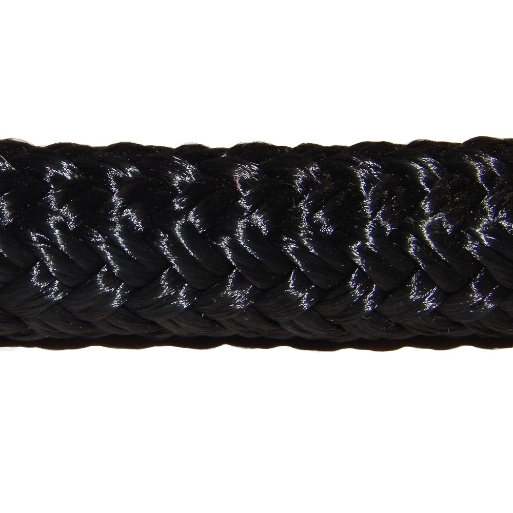 CBKnot Premium 5/8" Double Braid Polyester 11,150 lb Tensile Strength Applications Include: Marine, General Utility, Rigging, Boating, Equine and More. (Black, 5/8" x 75')