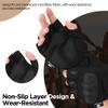 Mossy Oak Fingerless Tactical Gloves, Knuckle Protection, Half-Finger, Black, Medium, Unisex, Outdoor, Sports, Hunting, Cycling, Hiking view 4