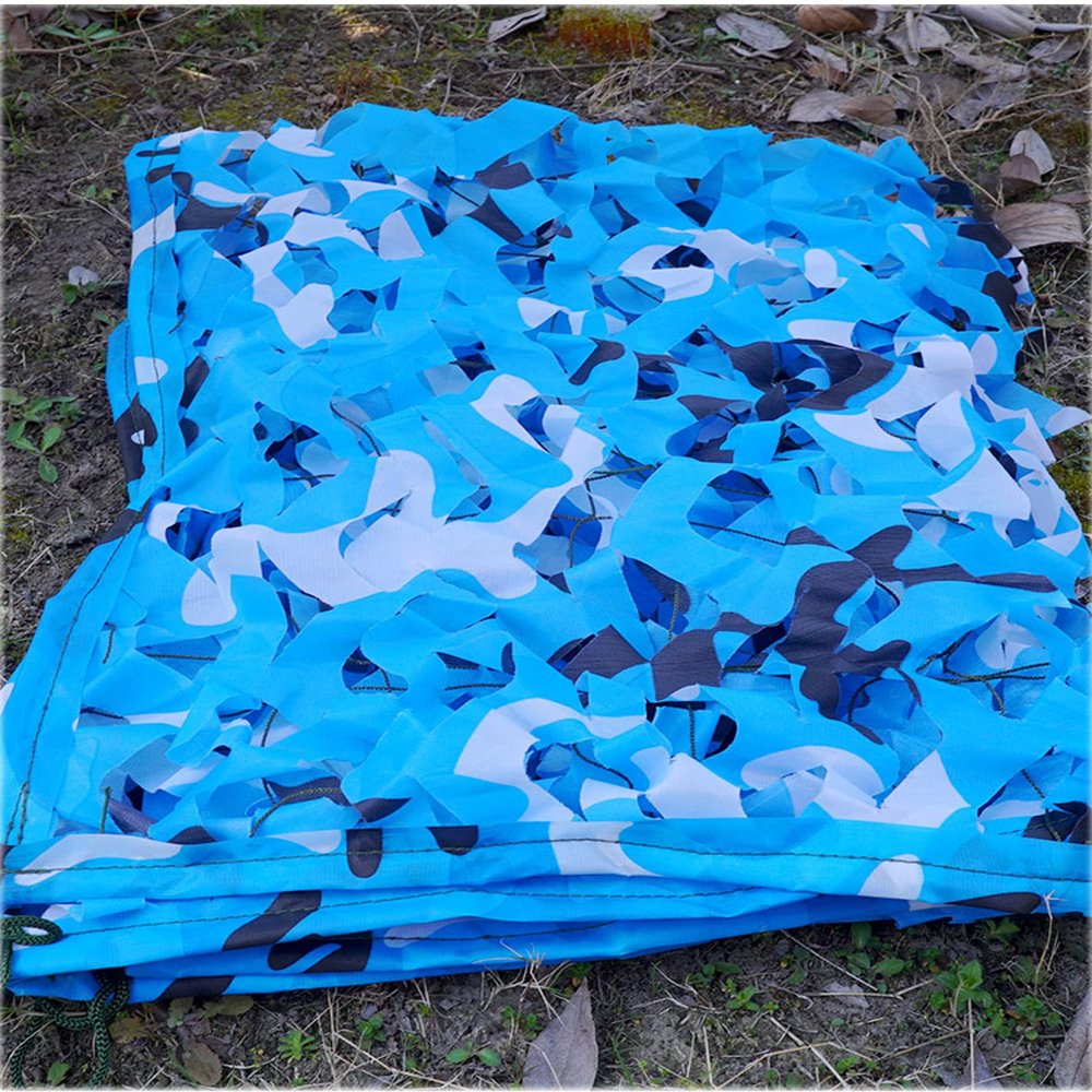 Amadon Blue Trim Reinforced Camouflage Net,Woodland Sun Protection Privacy Screen,Lightweight Durable Shade Net,Oxford Polyester Camo Net for Hunting/Camping/Outdoor/Military (9.8x19.7ft)