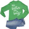 3X-Large Kelly Mens Life is Better with My Boys Mother Gift Idea for Mom Long Sleeve T-Shirt view 1