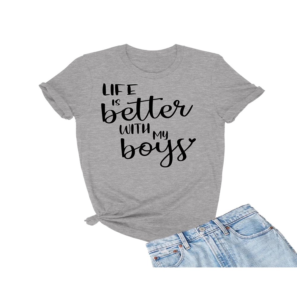 5X-Large Oxford Mens Life is Better with My Boys Mother Gift Idea for Mom T-Shirt