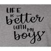 5X-Large Oxford Mens Life is Better with My Boys Mother Gift Idea for Mom T-Shirt view 4