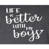 4X-Large Heather Black Mens Life is Better with My Boys Mother Gift Idea for Mom T-Shirt view 4