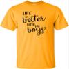 4X-Large Gold Mens Life is Better with My Boys Mother Gift Idea for Mom T-Shirt view 3