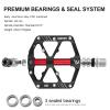 MZYRH Mountain Bike Pedals,Bicycle Pedals with Reflectors,Lightweight Aluminum Alloy MTB Pedals 3 Sealed Bearings Bicycle Platform Pedals 9/16" BMX Road Bike Pedal view 4
