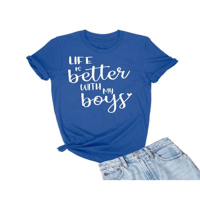 3X-Large Royal Mens Life is Better with My Boys Mother Gift Idea for Mom T-Shirt