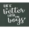 3X-Large Forest Green Mens Life is Better with My Boys Mother Gift Idea for Mom T-Shirt view 4