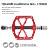 MZYRH Mountain Bike Pedals,Bicycle Pedals with Reflectors,Lightweight Aluminum Alloy MTB Pedals 3 Sealed Bearings Bicycle Platform Pedals 9/16" BMX Road Bike Pedal view 4