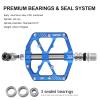 MZYRH Mountain Bike Pedals,Bicycle Pedals with Reflectors,Lightweight Aluminum Alloy MTB Pedals 3 Sealed Bearings Bicycle Platform Pedals 9/16" BMX Road Bike Pedal view 4
