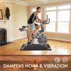 Crostice Bike Trainer Mat Compatible with Peloton Bike, for Treadmill & Row, THK 6mm, Under Mat Protect Hardwood Floor Carpet, Trainer Accessory for Indoor Stationary Exercise Bicycle view 2